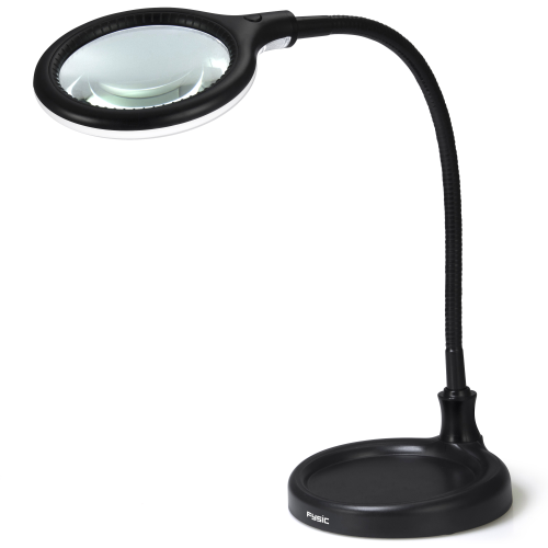 Lampada da tavolo a LED con ingrandimento 1,75x Nero