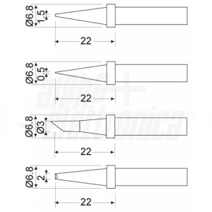 PUNTE DI RICAMBIO PER SALDATORE KIT 4pz 