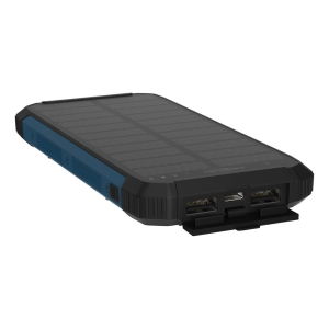 POPWERBANK CON RICARICA WIRLESS DA 5W CAPACITA' 10000mAh CON LECE LED 3W E PANNELLO SOLARE 