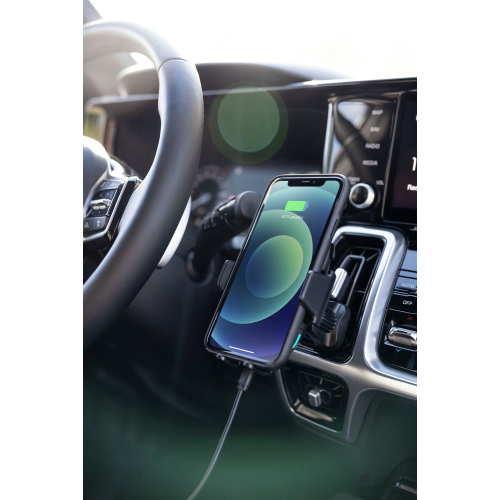 CARICABATTERIA A INDUZIONE DA AUTO SU BOCCHETTA ARIA 2A IN 5 - 12v USB TIPO C 15W