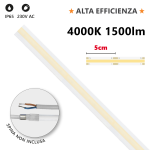 STRIP LED 220v 15Wmt IP65 4000K 1500lm/m 1mt