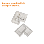 CONNETTORE ANGOLARE 90° PER STRISCE LED 220V