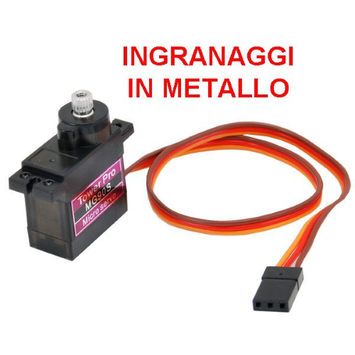 MINI SERVO MOTORE 1.8KG/CM INGRANAGGI IN METALLO 180°