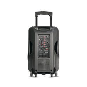 CASSA AMPLIFICATA 12" 2 VIE 600W PMPO MAX 220V-12V + BATTERIA A TROLLEY, MP3 BLUETOOTH, RADIOMICROFONO 