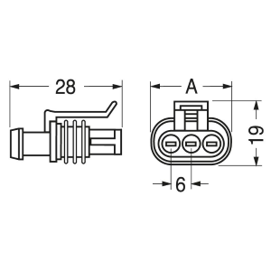 CONNETTORI PORTAFEMMINE AMP SERIE SUPER SEAL 1.5  3POLI