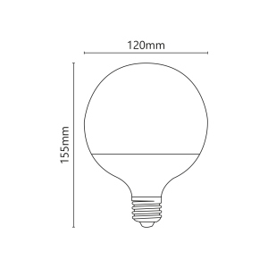 LAMPADINA GLOBO G120 LED 230V 25W 2800LM 3000K E27