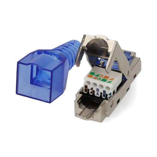 Connettore RJ45 | Maschio | Toolless CAT7 | Dritta | Placcato oro | 2 pz. | Metallo | Metallo | Scatola
