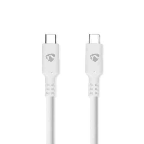 Cavo USB | USB 3.2 Gen 1 | USB-C™ Maschio | USB-C™ Maschio | 60 W | 4K@60Hz | 5 Gbps | Placcato nickel | 2.00 m | Tondo | PVC | Bianco | Scatola