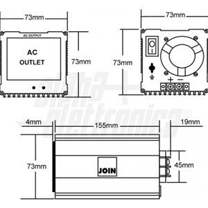 Inverter de tensión DC24V-AC220V 350W Soft Start